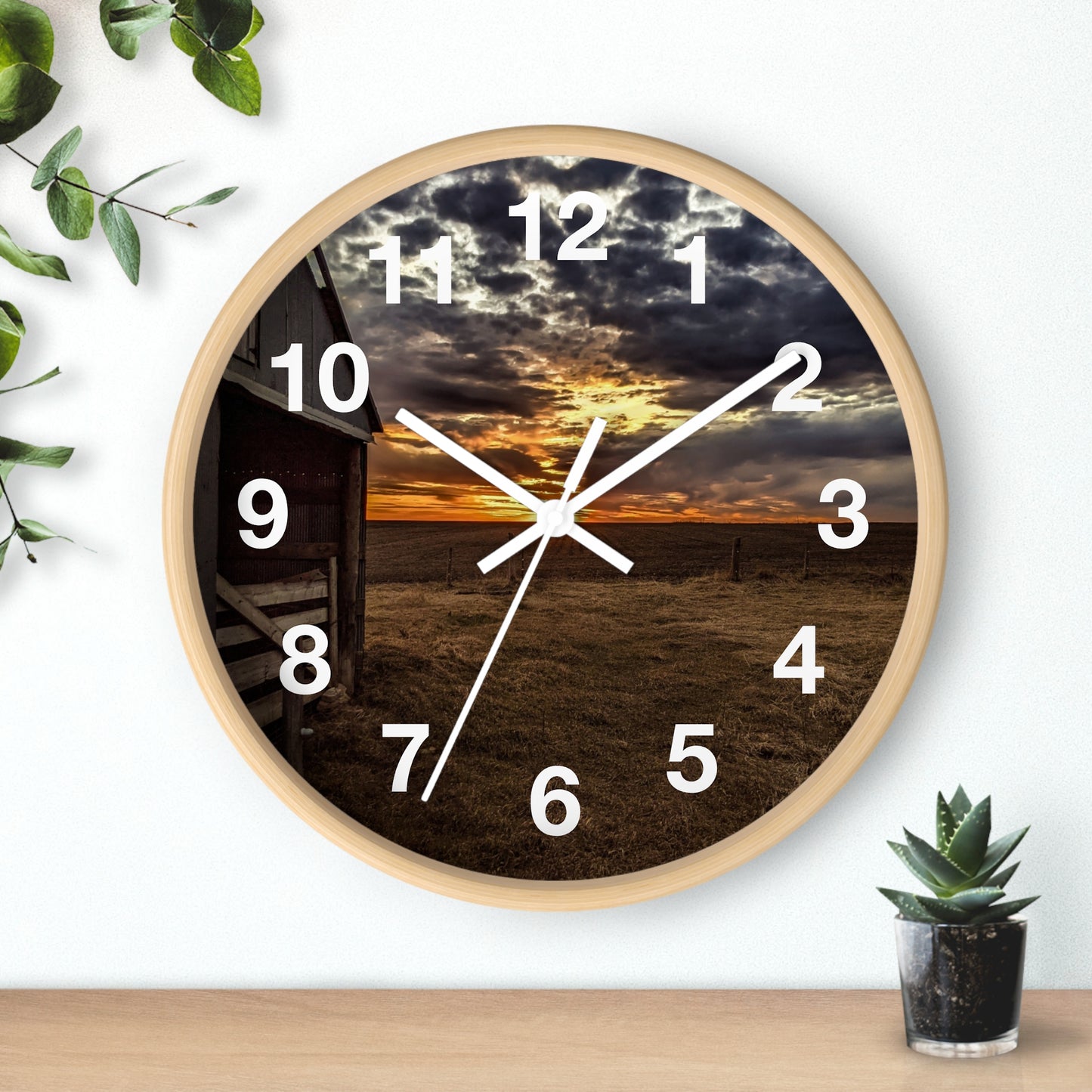 Gray Skies Wall Clock (SP Photography Collection)