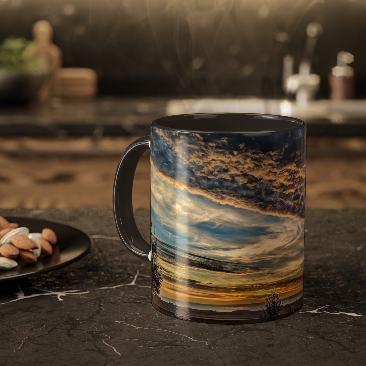 Sandy Skies Mug, 11oz (SP Photography Collection) BLACK