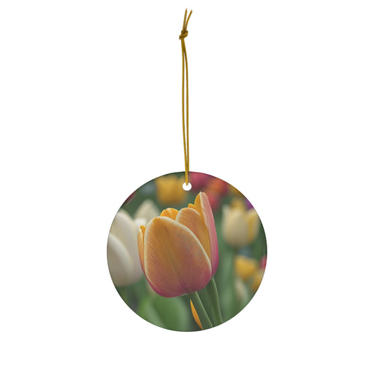 Orange Tulip Ceramic Ornament (SP Photography Collection)