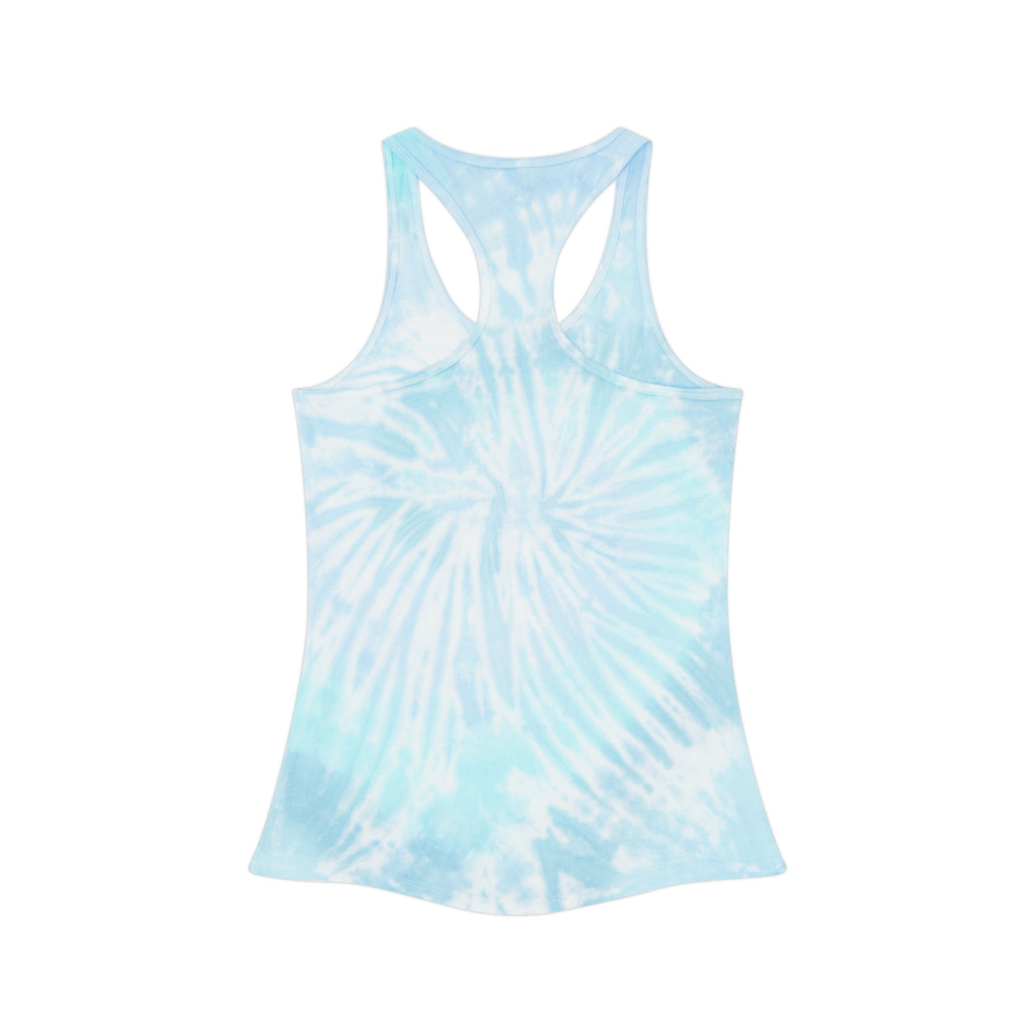 Blue succulent Tie Dye Racerback Tank Top (ai B & J Collections )