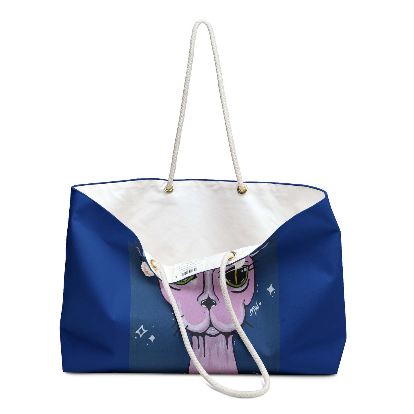 Madame Feline Weekender Bag (Peculiar Paintings Collection) NAVY