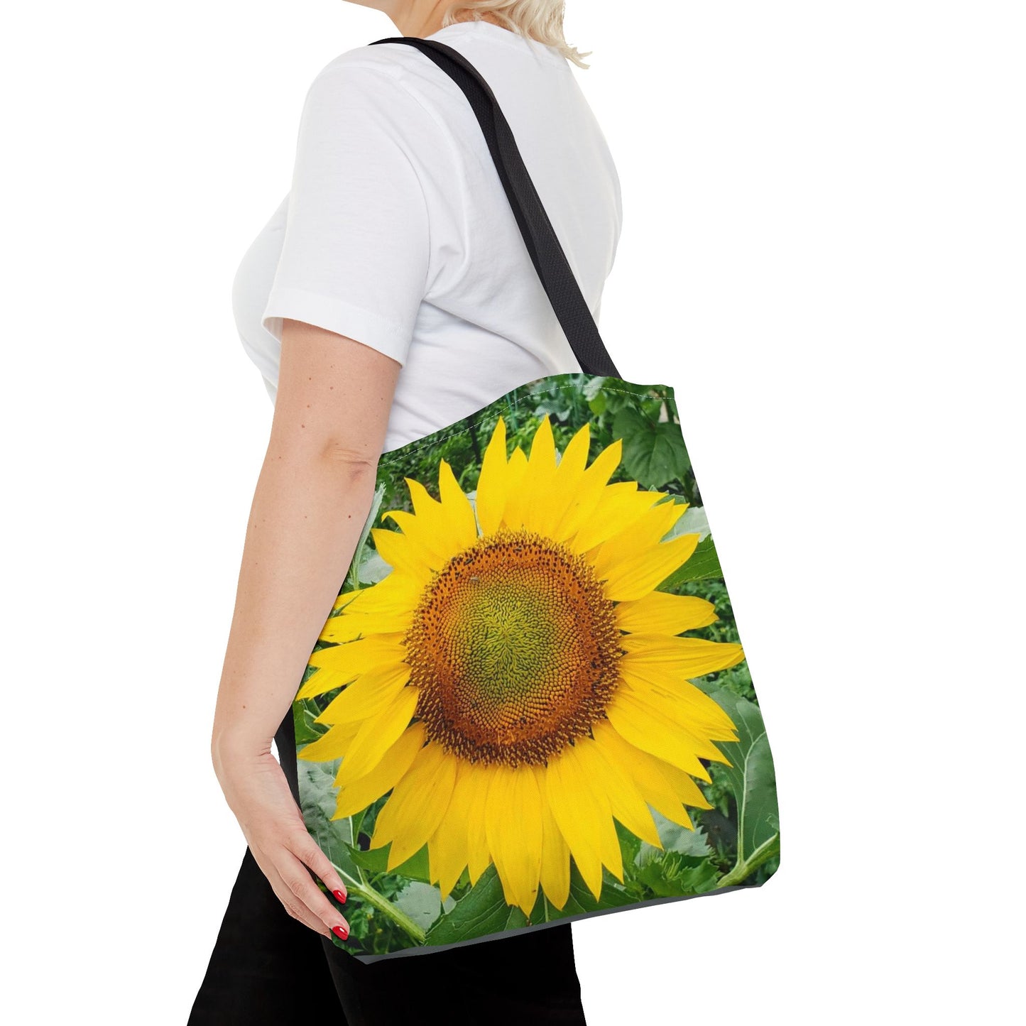 Bright Yellow Sunflower Butterfly Tote Bag (Enchanted Exposures By Tammy Lyne) GRAY