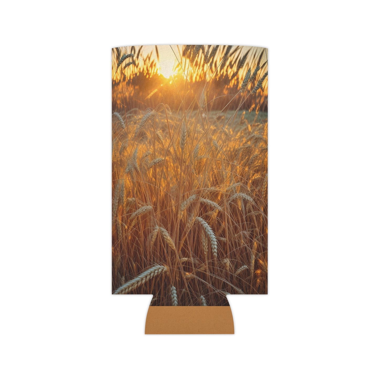 Golden Wheat Can Slim Cooler Sleeve (SP Photography Collection) BROWN