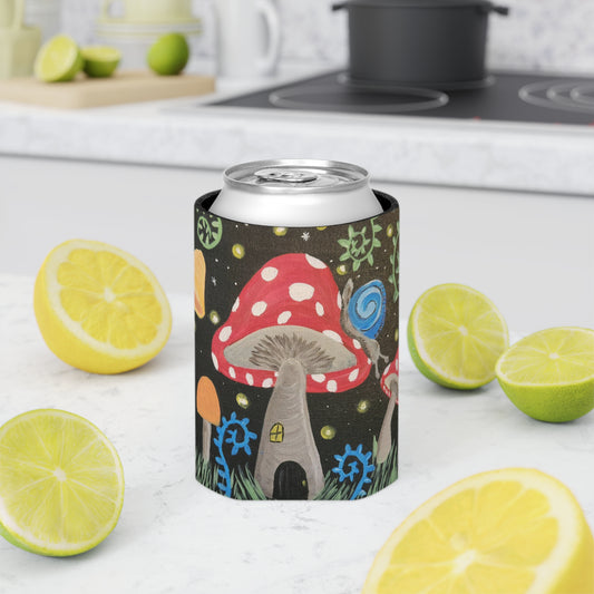 Magical Mushroom Regular Can Cooler Sleeve (Brookson Collection) BLUE