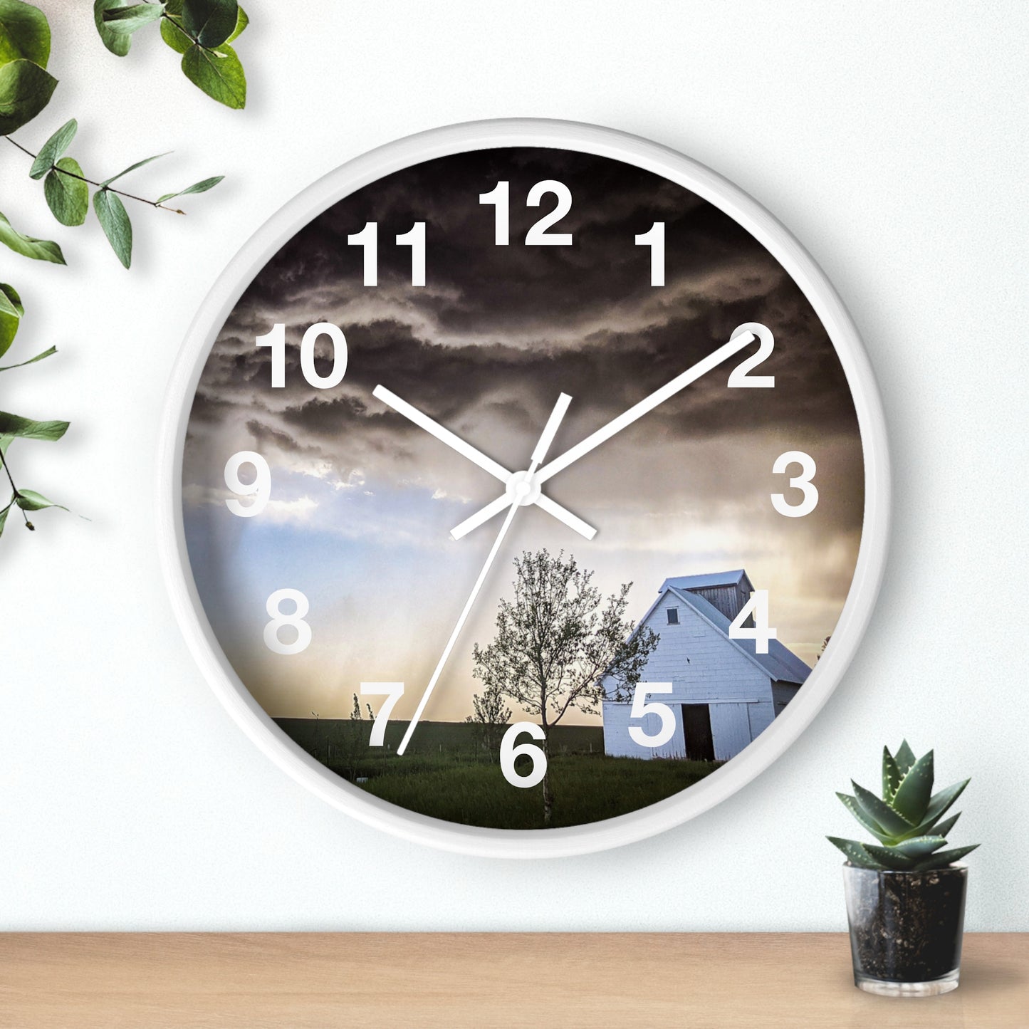 Cloudy Barn Wall Clock (SP Photography Collection)