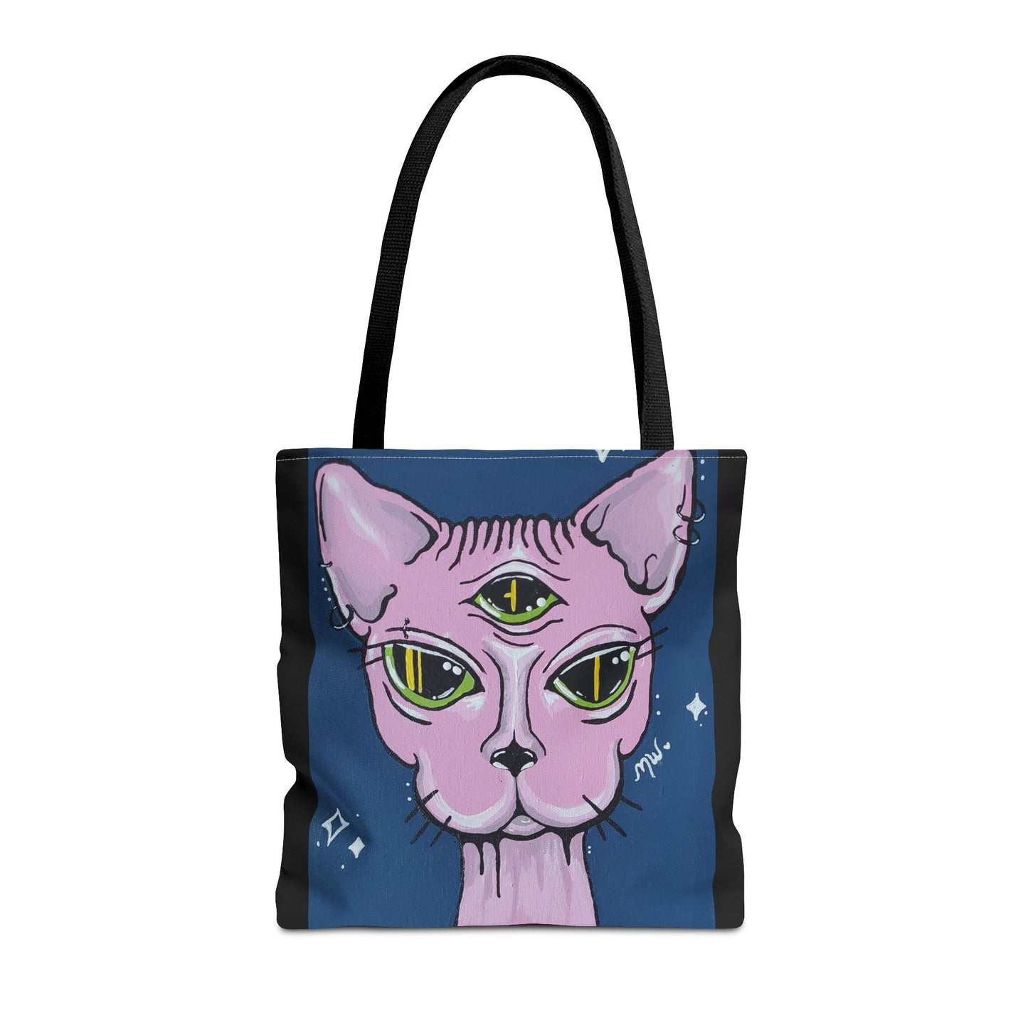 Madam Feline Tote Bag (Peculiar Paintings Collection) BLACK