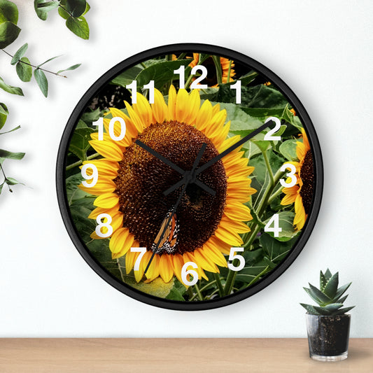 Bright Sunflower Wall Clock (Enchanted Exposures By Tammy Lyne)