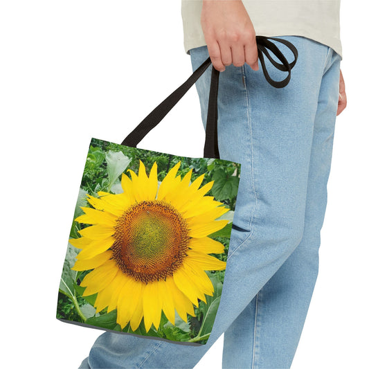 Bright Yellow Sunflower Butterfly Tote Bag (Enchanted Exposures By Tammy Lyne) GRAY