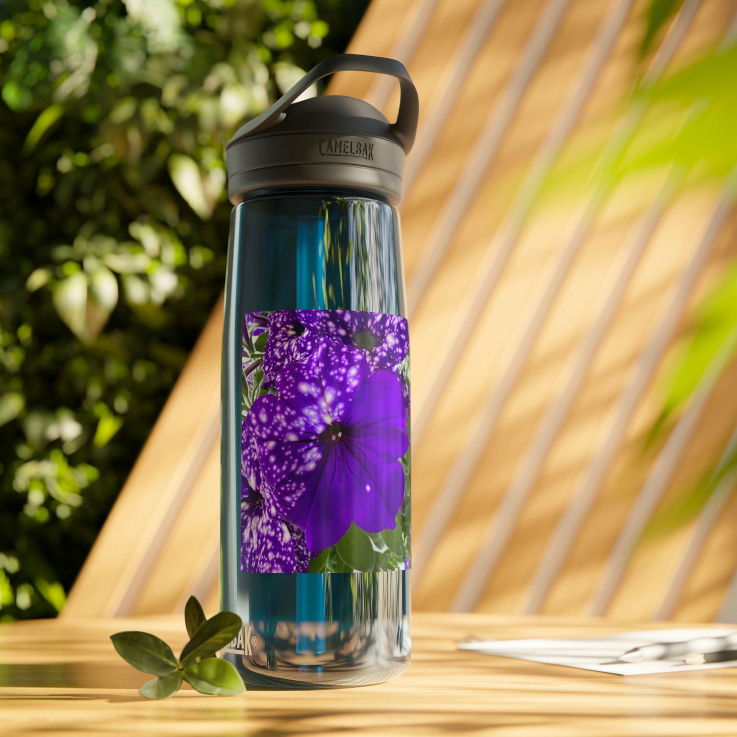 Purple Flower CamelBak Eddy®  Water Bottle, 25oz (Custom Creations By Catelyn)