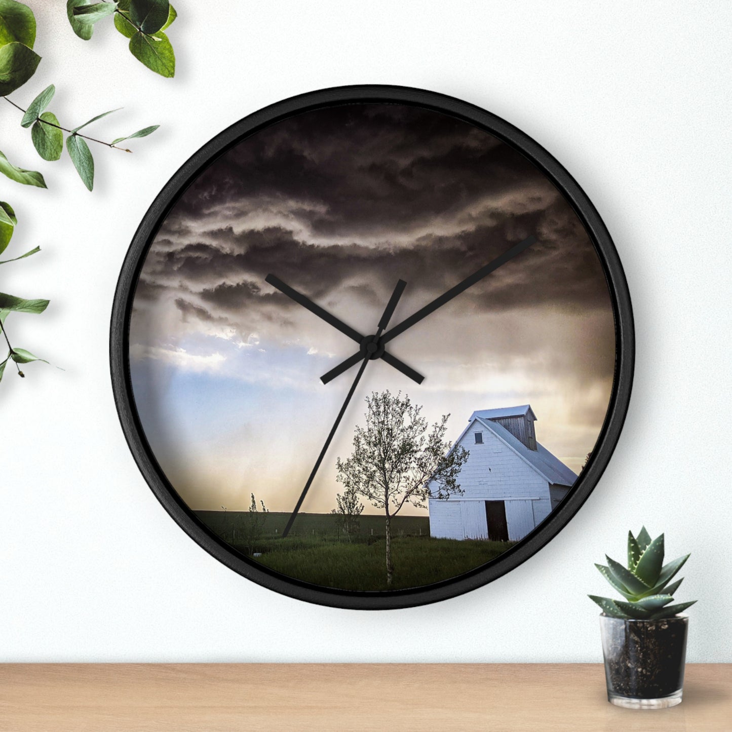 Cloudy Barn Wall Clock (SP Photography Collection)