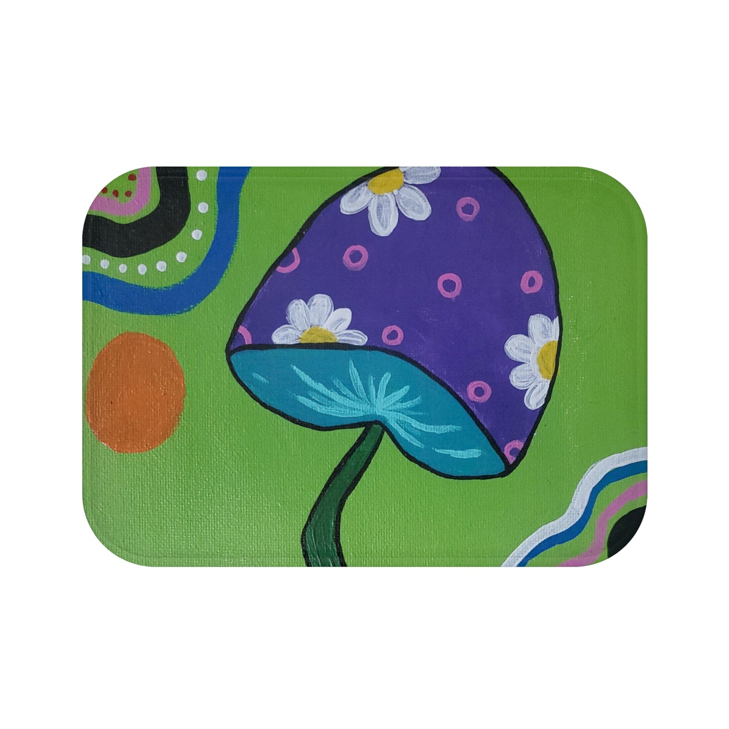 Marguerite Mushroom Bath Mat (Peculiar Paintings Collection)