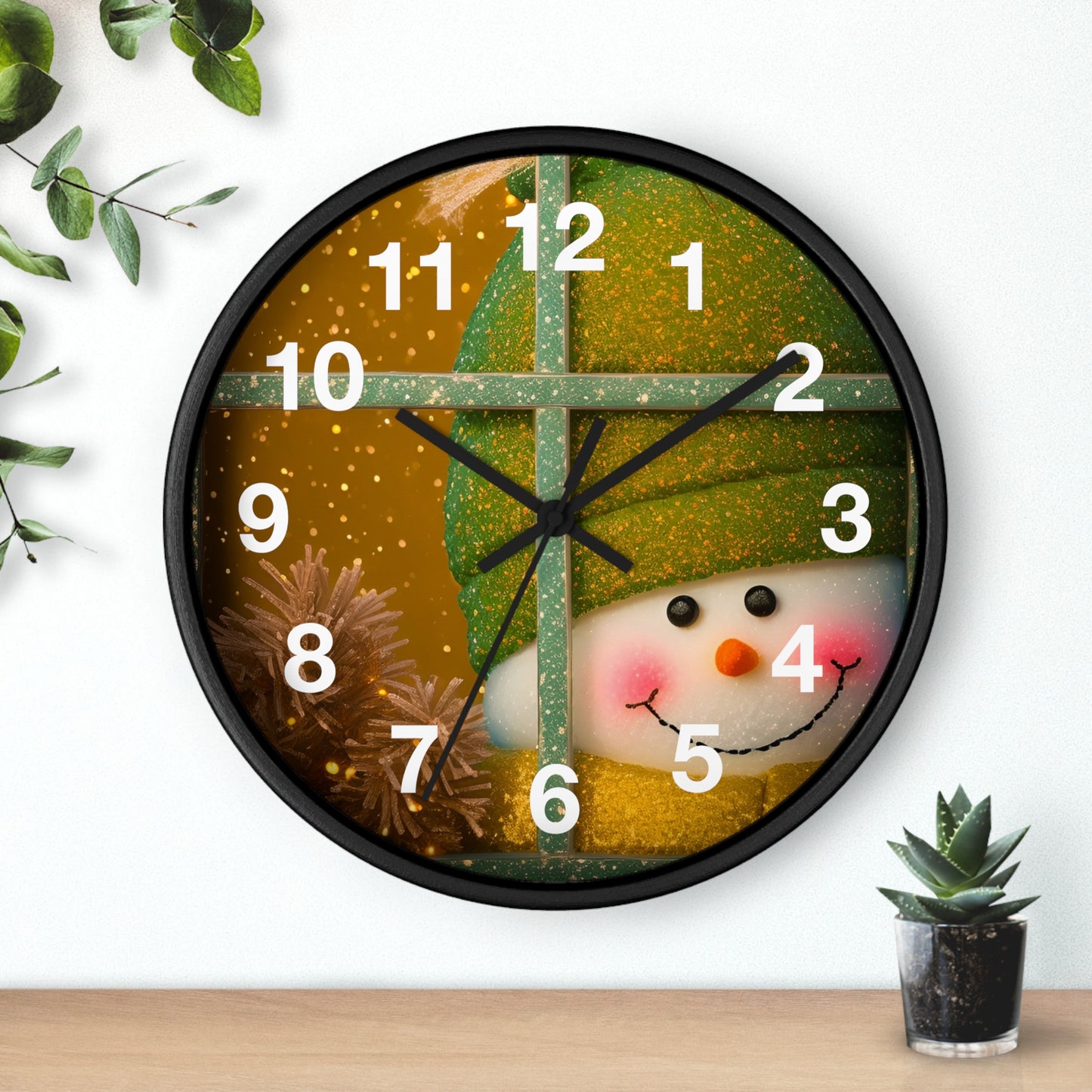 Peek A Boo Snowman Clock (SP Photography Collection)