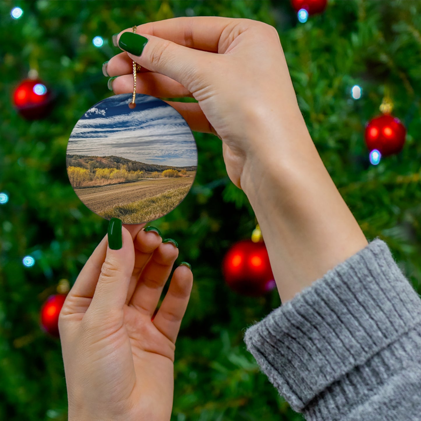 Dirt Road Ceramic Ornament (SP Photography Collection)