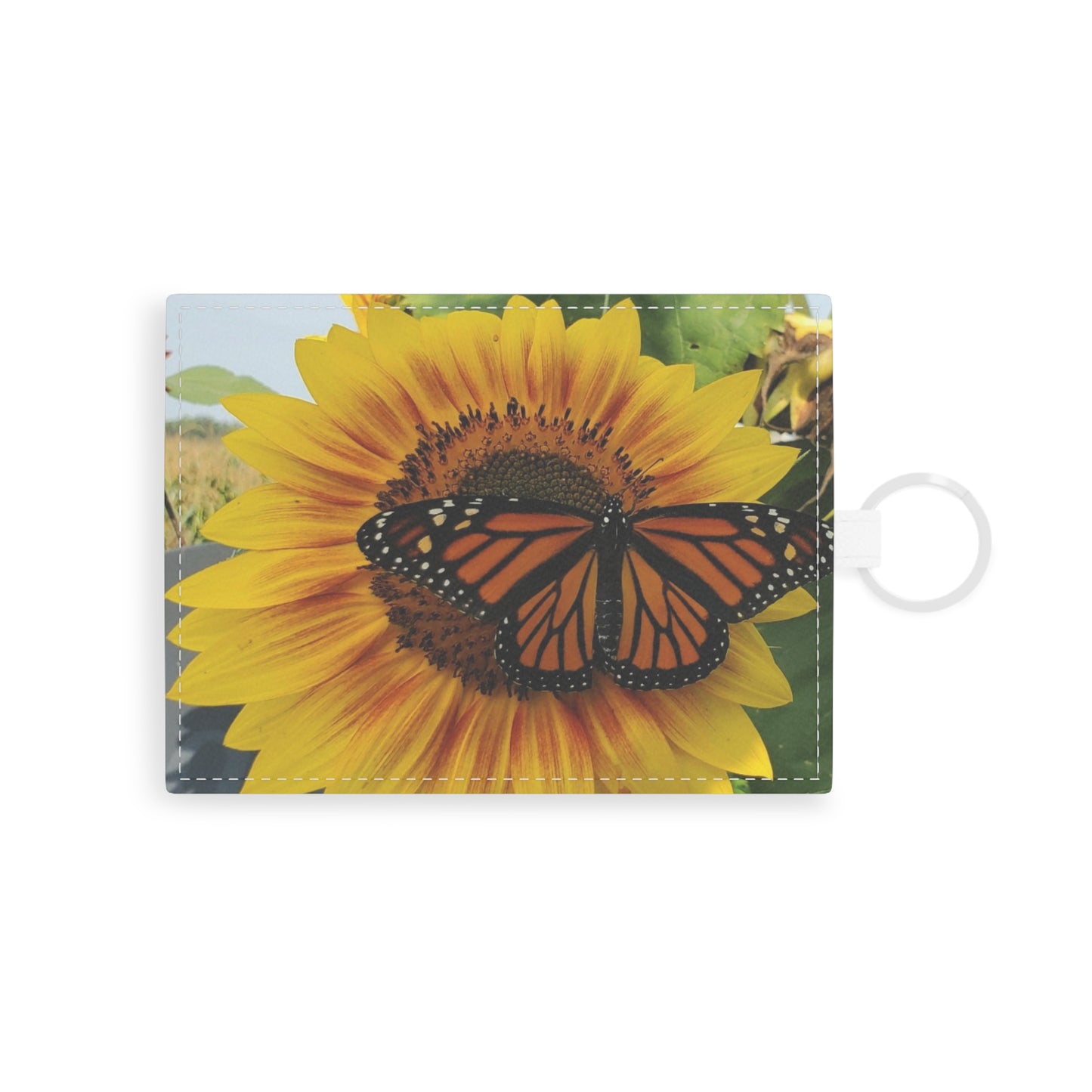 Happy Sunflower Leather Card Holder (Enchanted Exposures By Tammy Lyne)