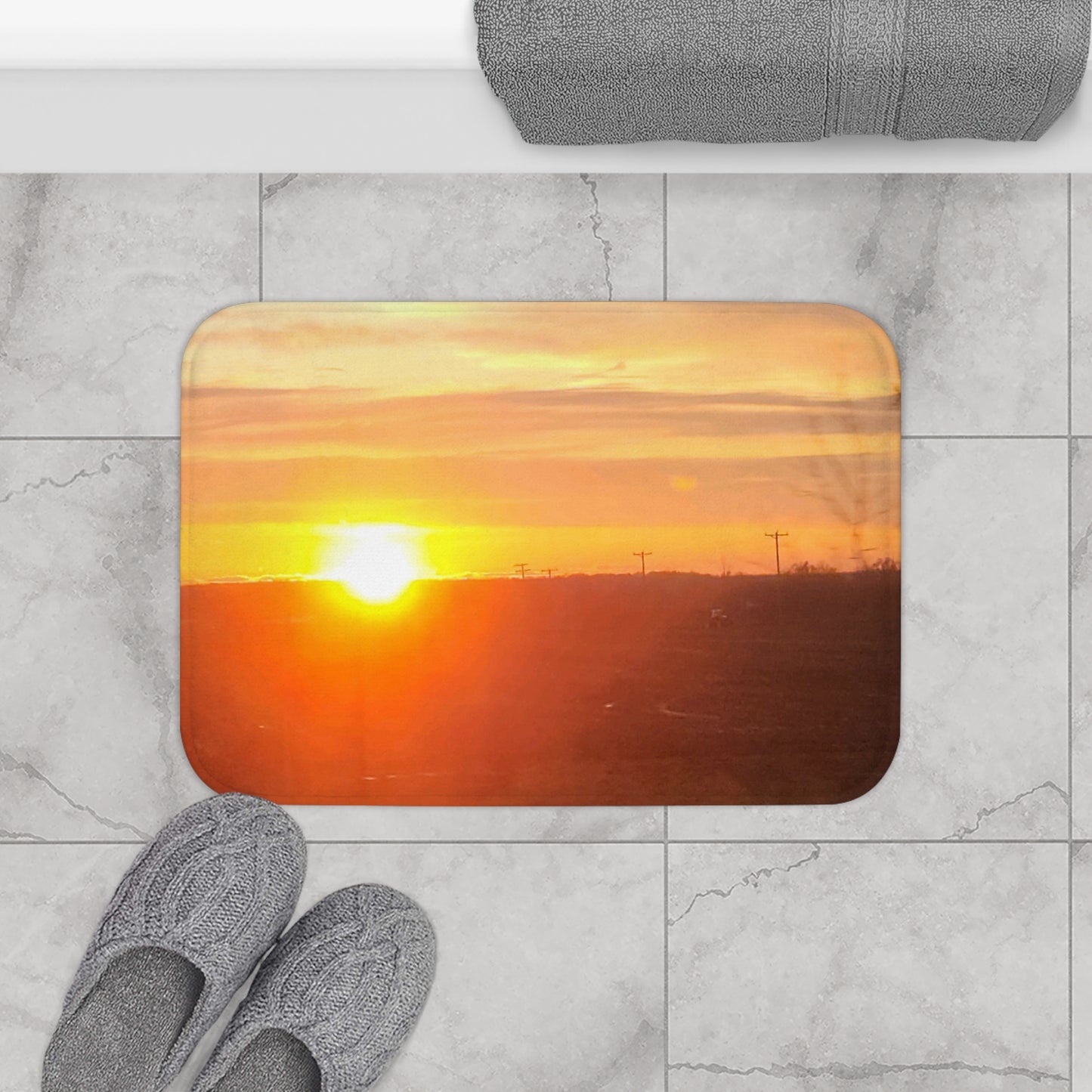 Bright Sunset Bath Mat (B & J Collections)