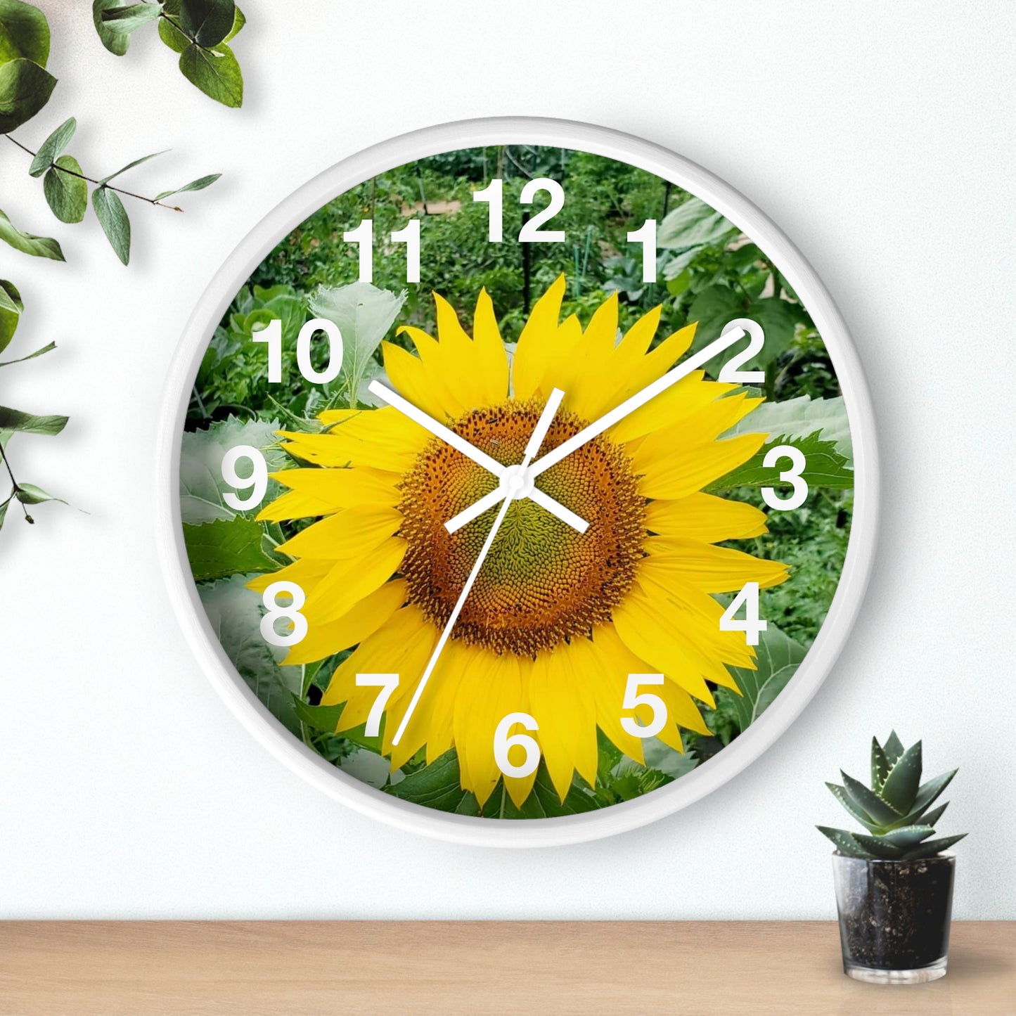 Yellow Sunflower Wall Clock (Enchanted Exposures By Tammy Lyne)