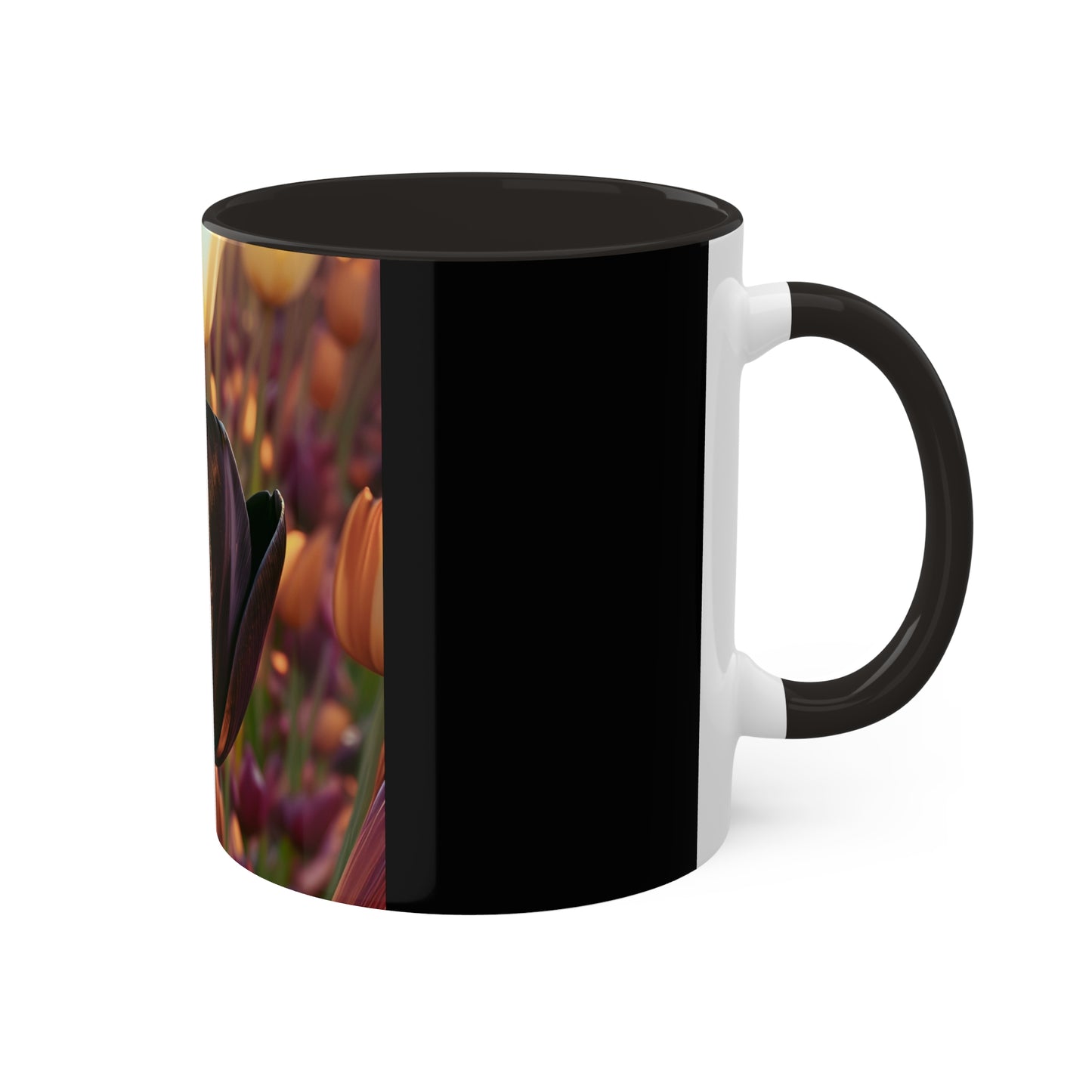 Purple Tulip Mug, 11oz (SP Photography Collection) BLACK