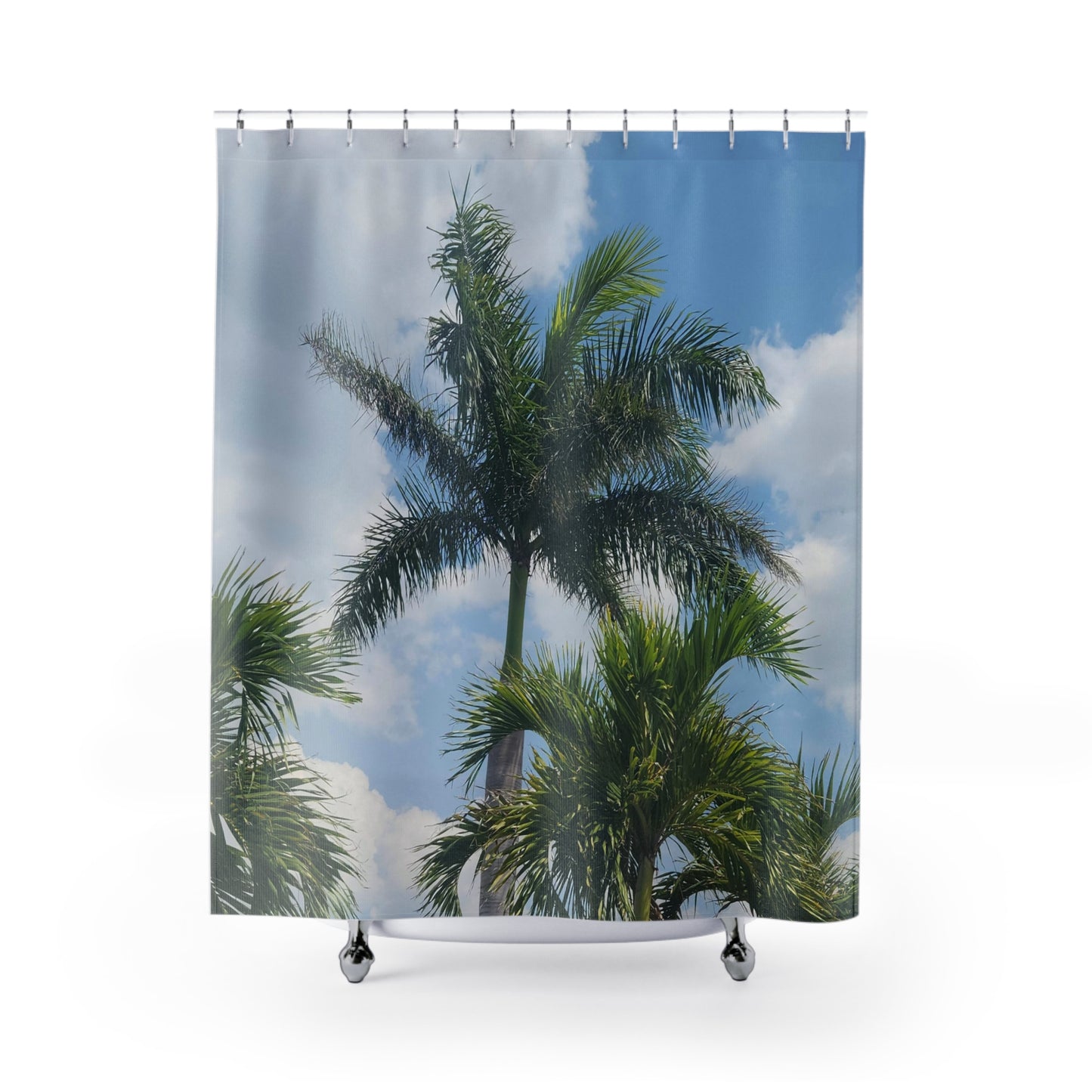 Tall Palm Tree Polyester Shower Curtain (B & J Collections)