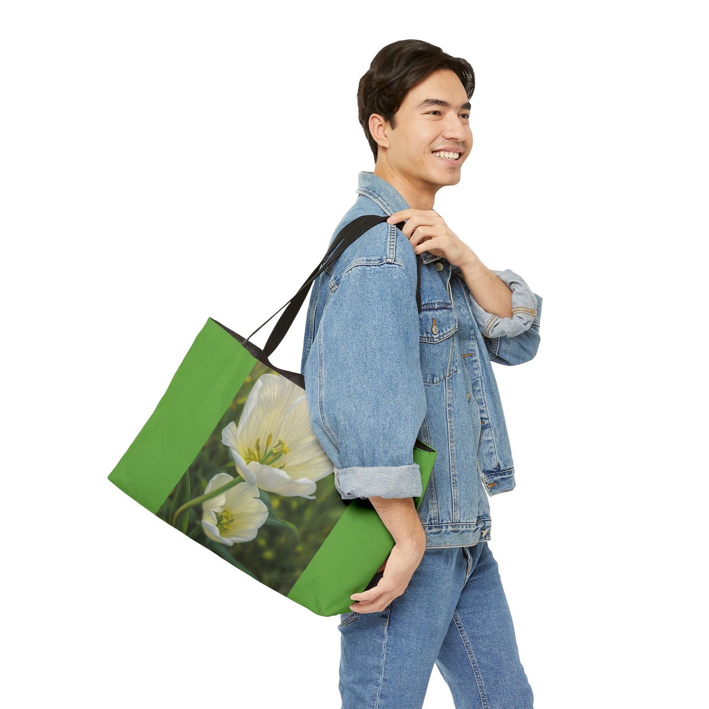 White Tulip Weekender Tote Bag (SP Photography Collection) GREEN