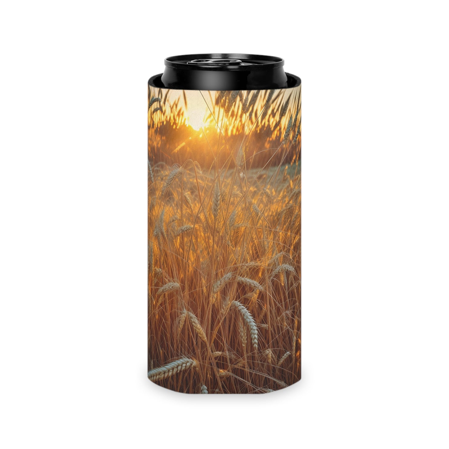 Golden Wheat Can Slim Cooler Sleeve (SP Photography Collection) BROWN