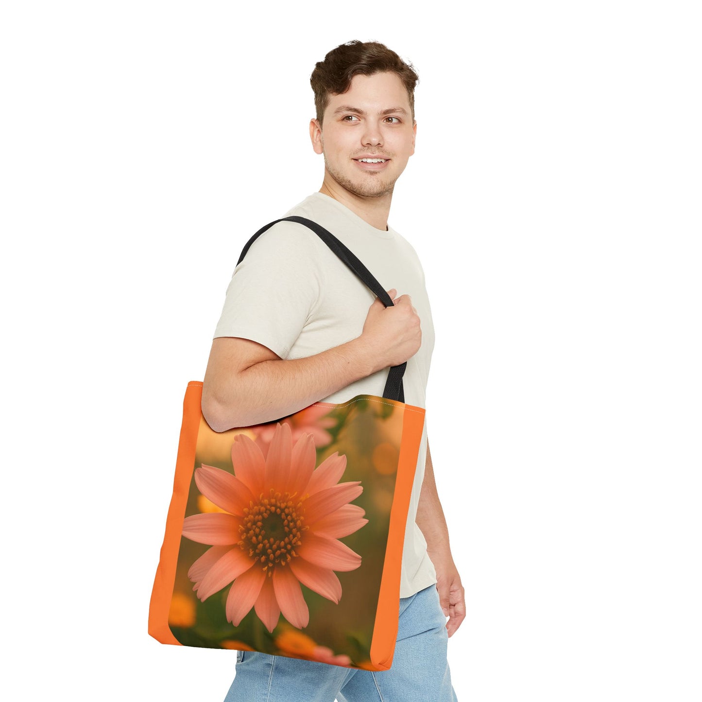 Pink Sunflower Tote Bag (SP Photography Collection) LIGHT ORANGE