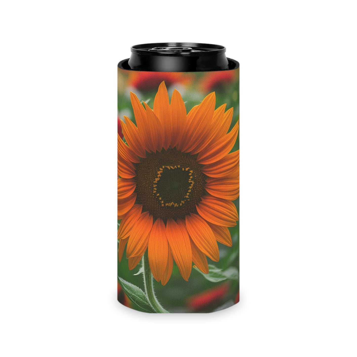 Orange Sunflower Can Slim Cooler Sleeve (SP Photography Collection) ORANGE
