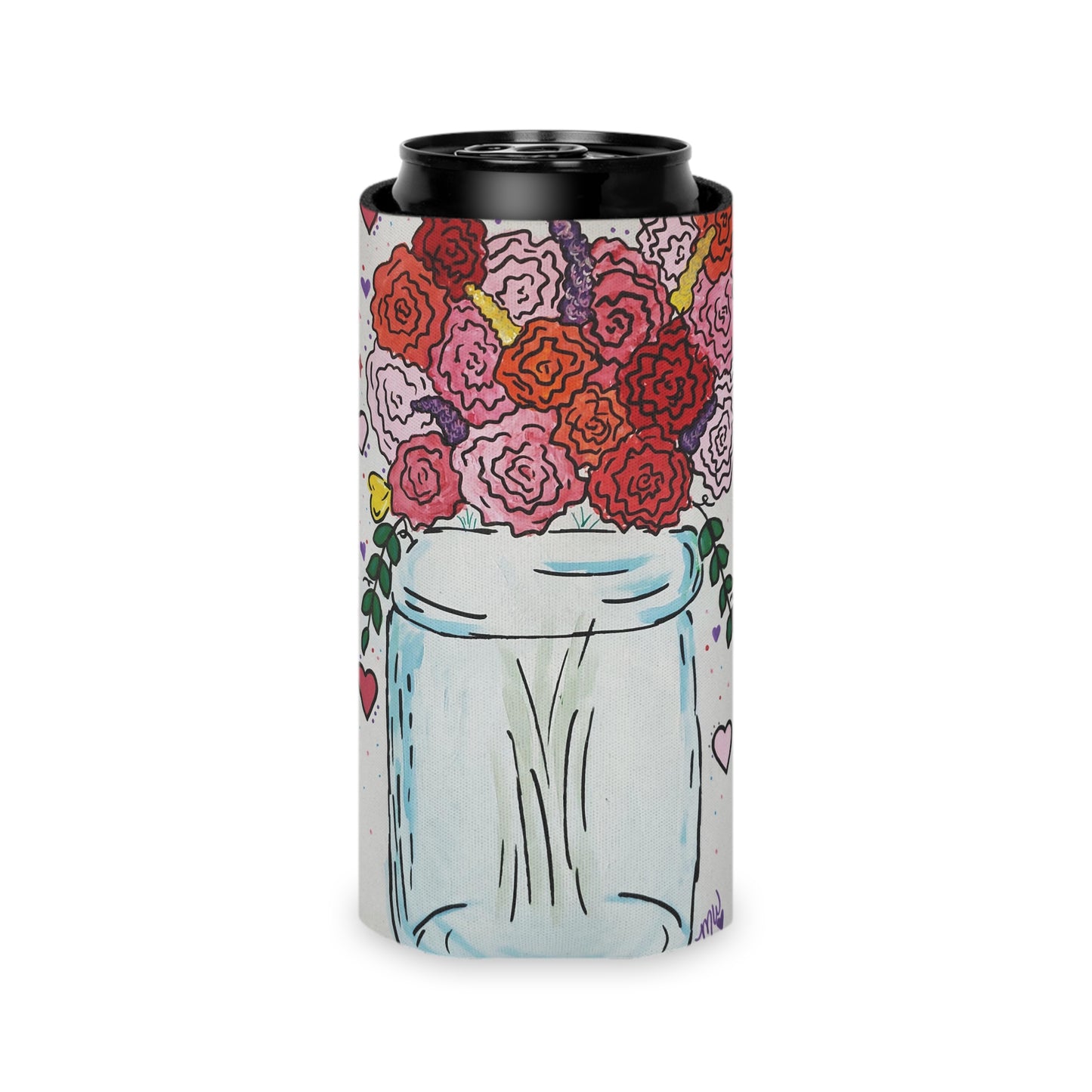 Valentines Slim Can Cooler Sleeve (Mothers Day Collection) RED