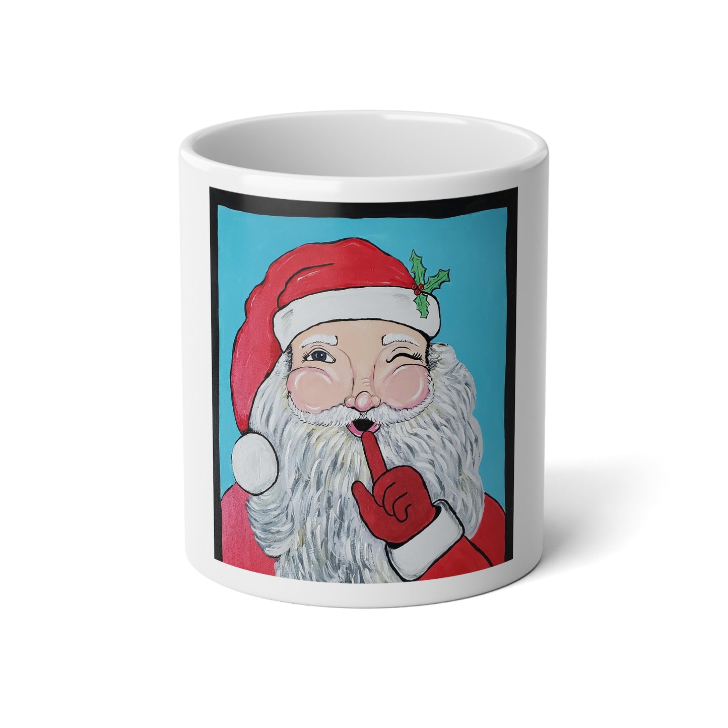 Secret Santa JUMBO Mug, 20oz (Specialties Collection) WHITE