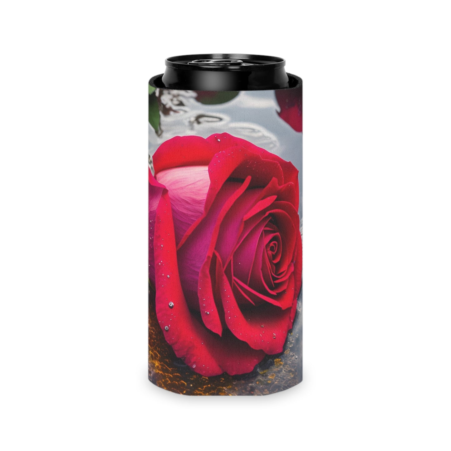 Red Rose Slim Can Cooler Sleeve (SP Photography Collection) RED