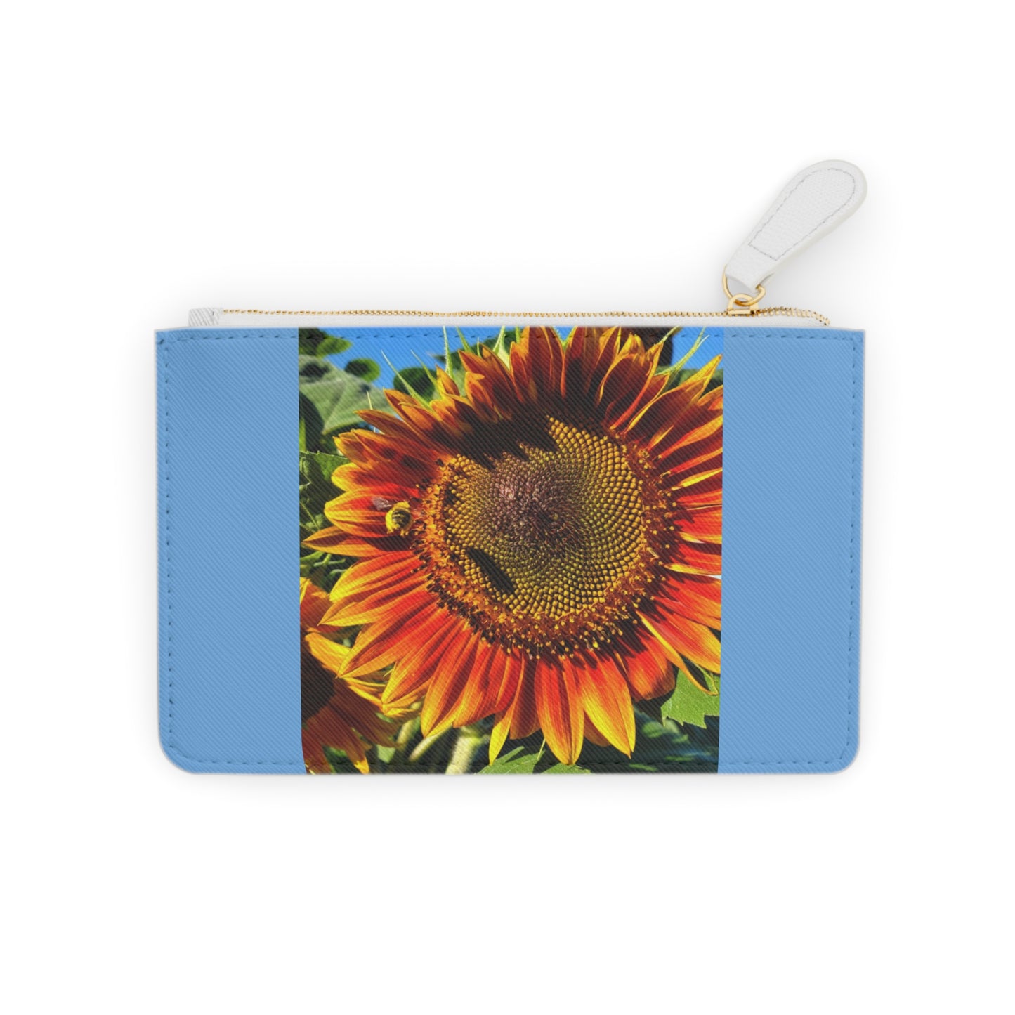 Bumble Bee Sunflower Mini Clutch Bag (Enchanted Exposures By Tammy Lyne Collection) BLUE