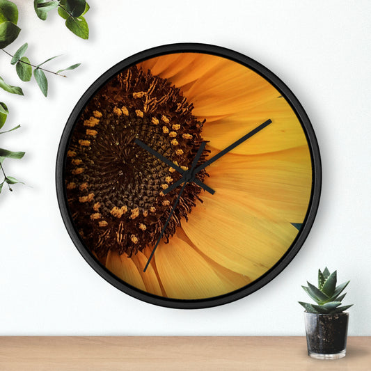 Sun Ray Sunflower Wall Clock (SP Photography Collection)