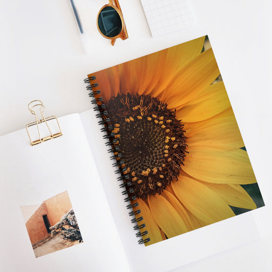 Sun Ray Sunflower Spiral Notebook - Ruled Line (SP Photography Collection)