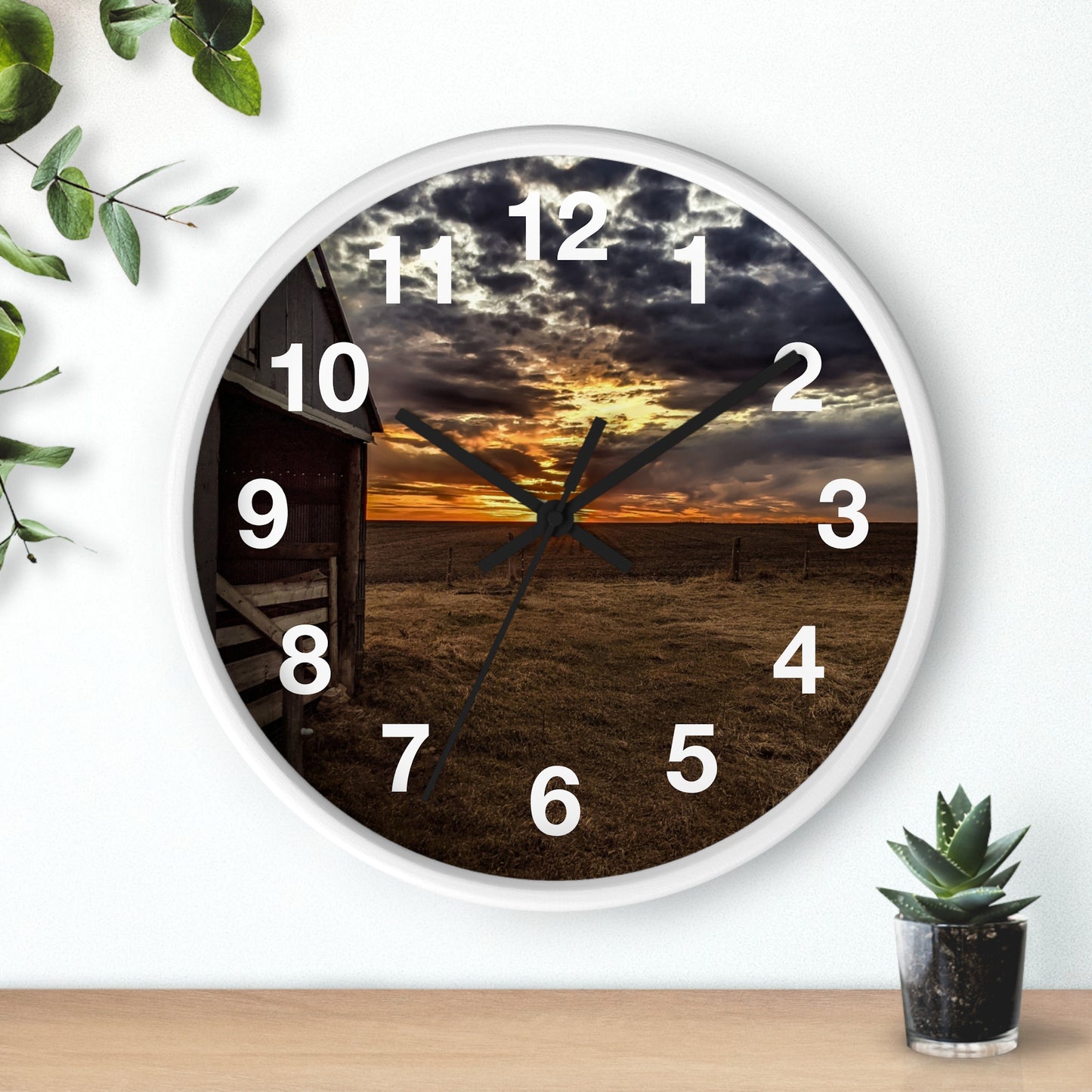 Gray Skies Wall Clock (SP Photography Collection)