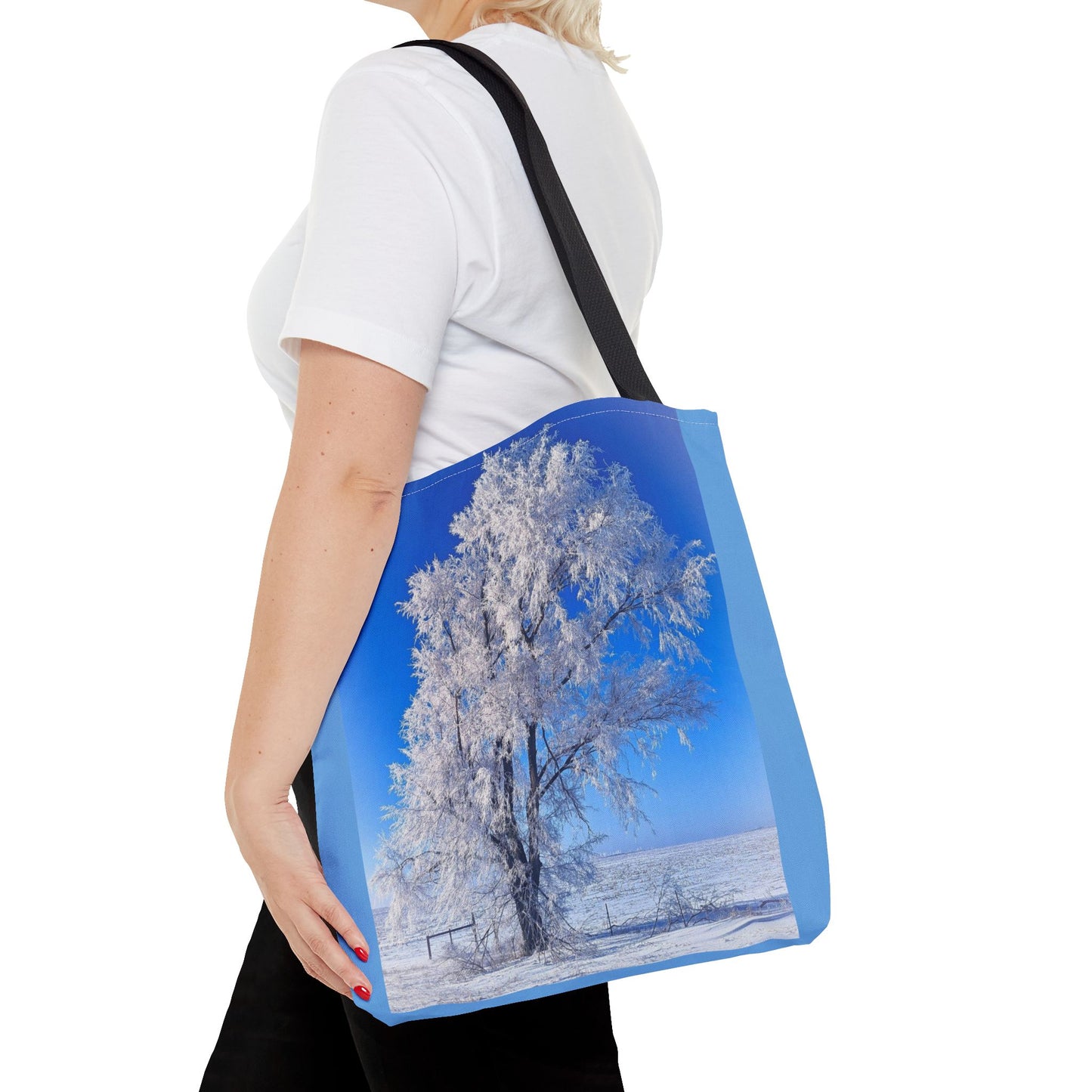 Snowy Tree Tote Bag (SP Photography Collection) BLUE