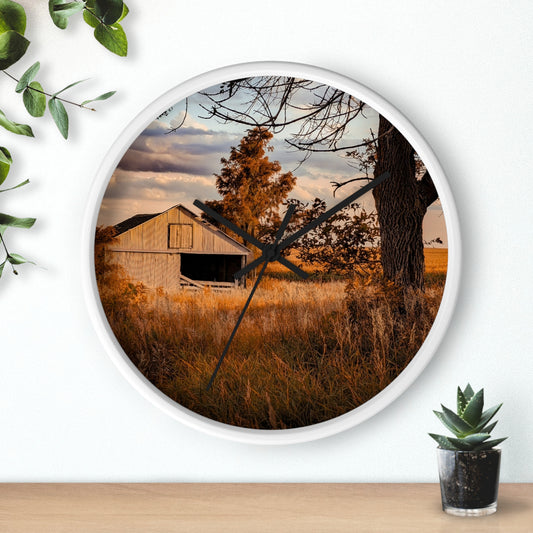 Golden Barn Wall Clock (SP Photography Collection)