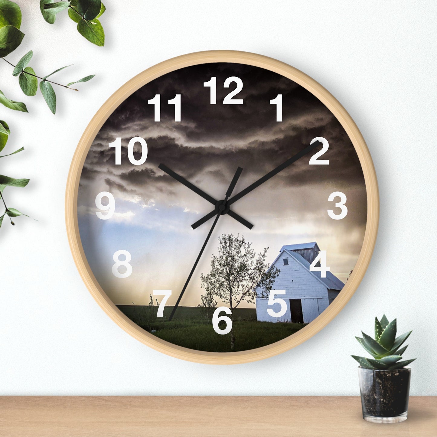 Cloudy Barn Wall Clock (SP Photography Collection)