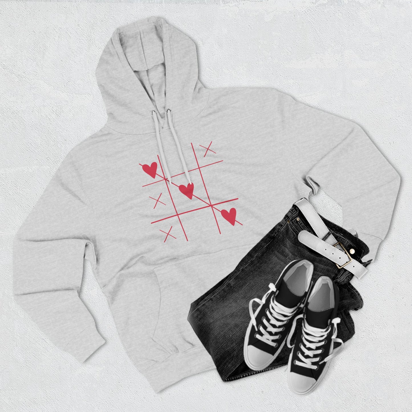 Won Heart Panel Fleece Hoodie ( B & J Collections)