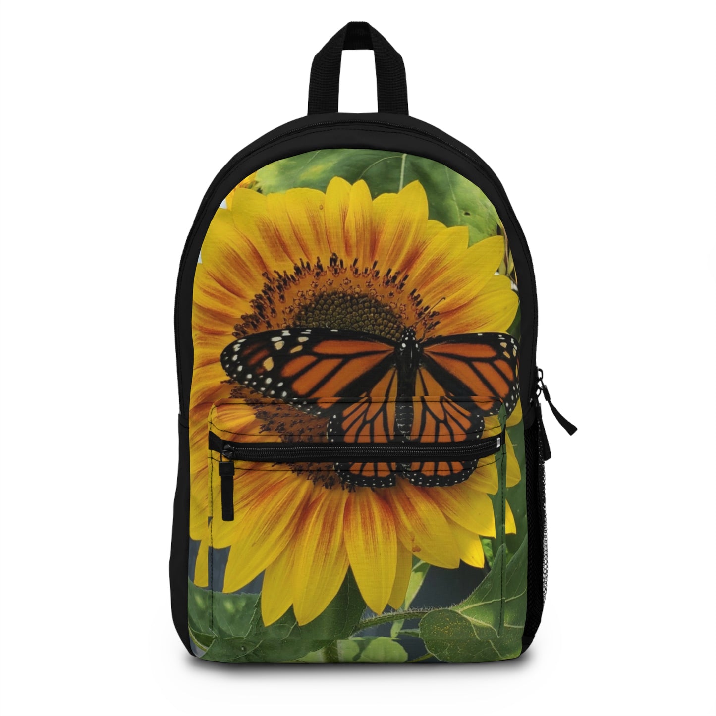 Happy Sunflower Butterfly Backpack  (Enchanted Exposures By Tammy Lyne) BLACK