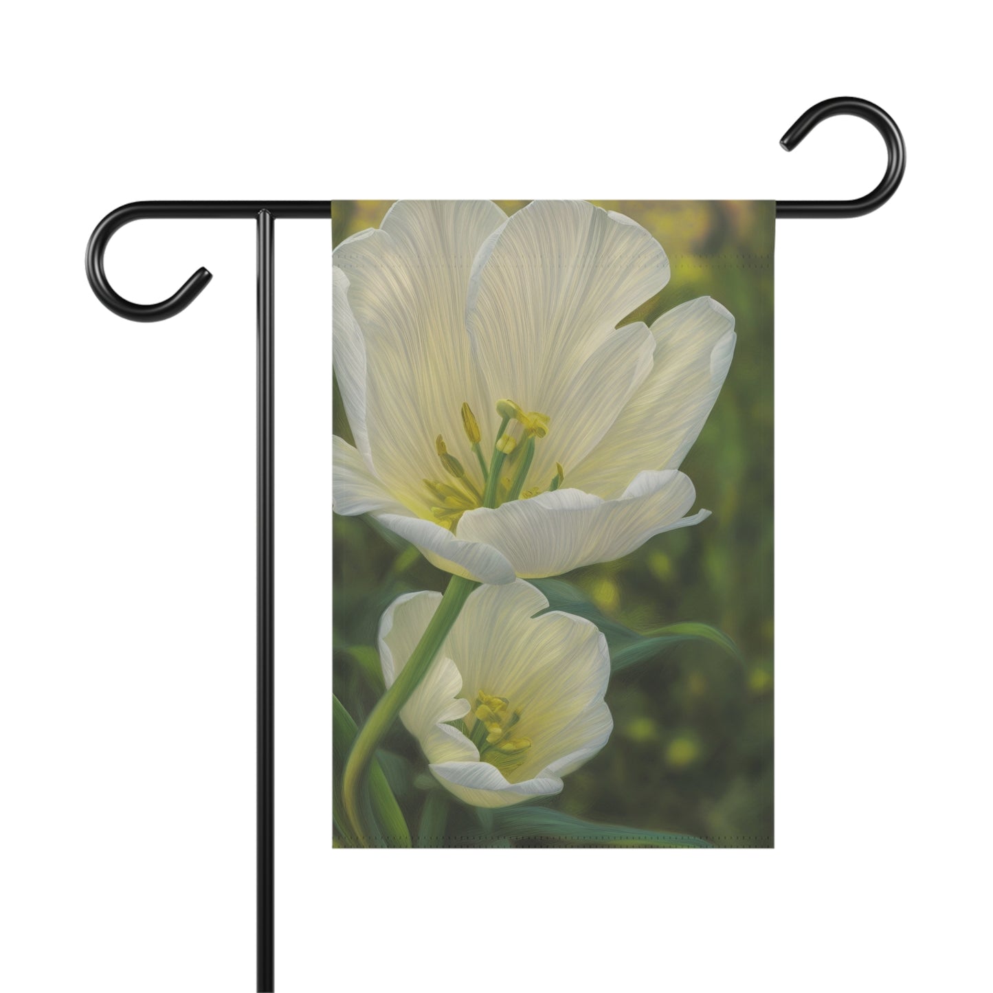 White Tulip Garden & House Banner (SP Photography Collection, Pole Not Included)