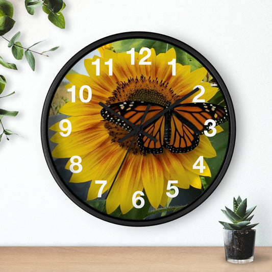 Happy Sunflower Wall Clock (Enchanted Exposures By Tammy Lyne)