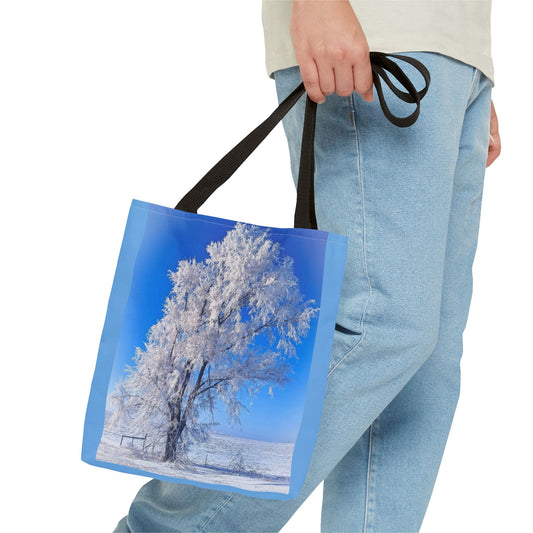 Snowy Tree Tote Bag (SP Photography Collection) BLUE