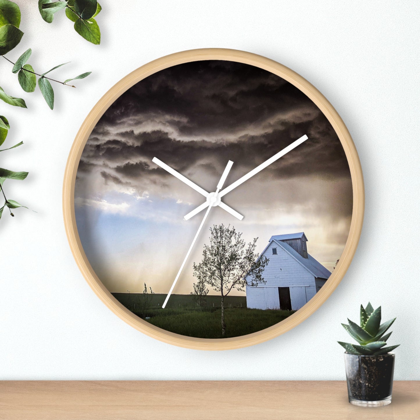 Cloudy Barn Wall Clock (SP Photography Collection)