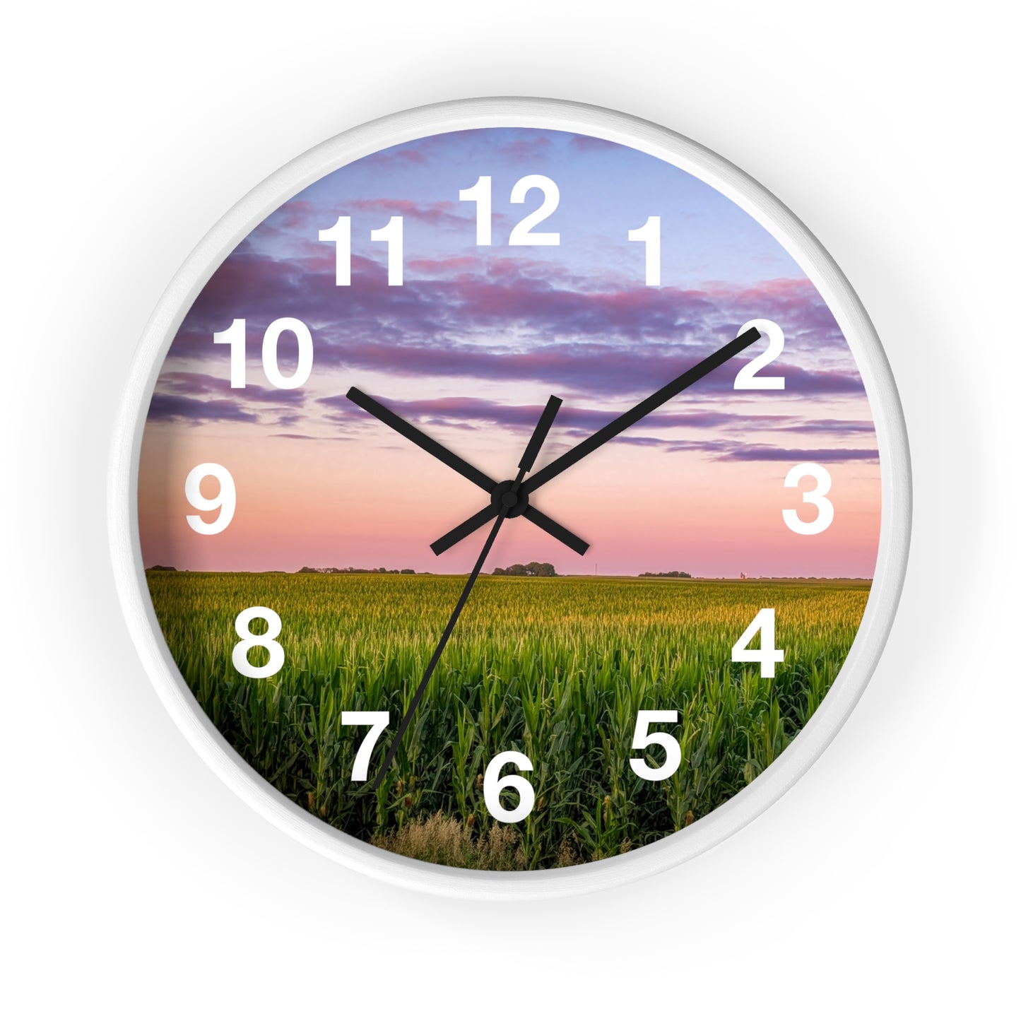 Corn Field Sunset Clock (SP Photography Collection)