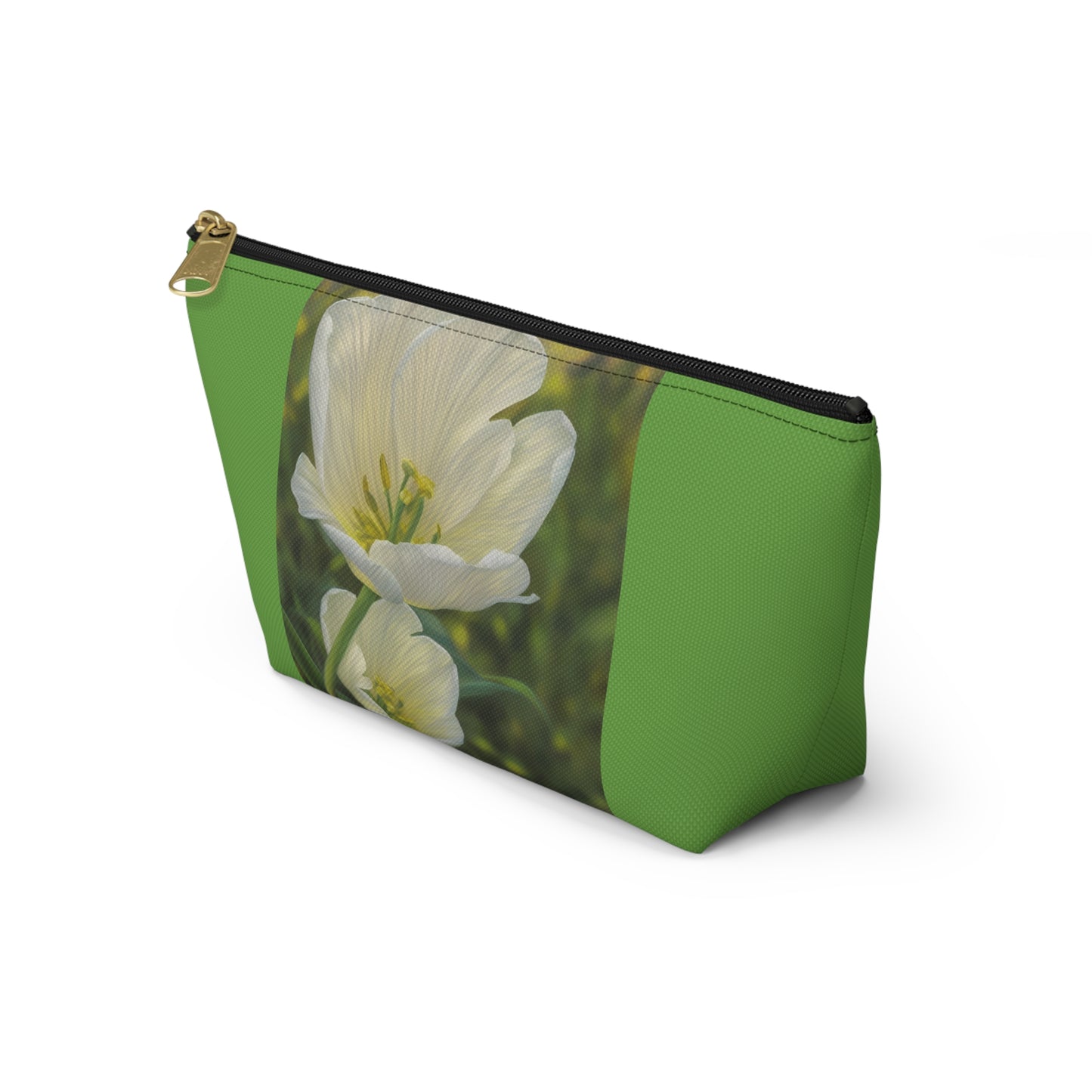 White Tulip Pouch w T-bottom (SP Photography Collection) GREEN