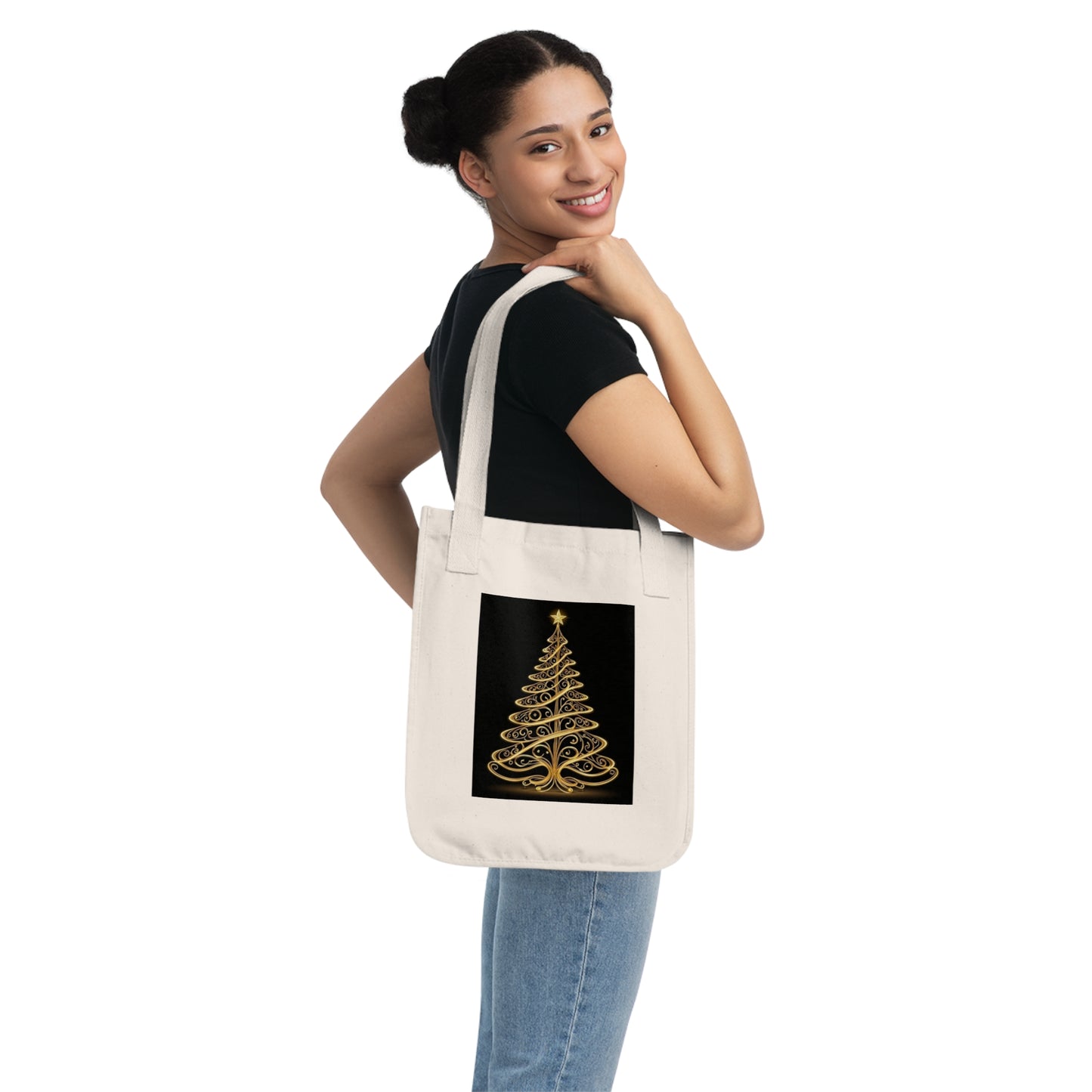 Golden Tree Organic Canvas Tote Bag (ai B & J Collections)