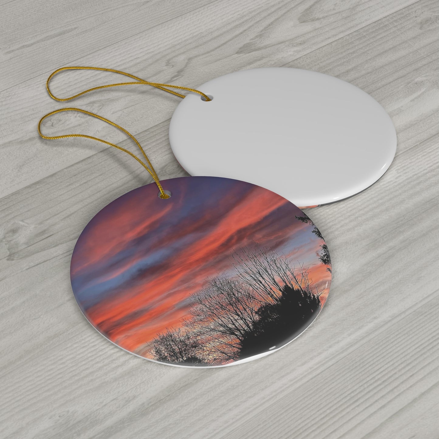 Pink Sky Ceramic Ornament (B & J  Collections)