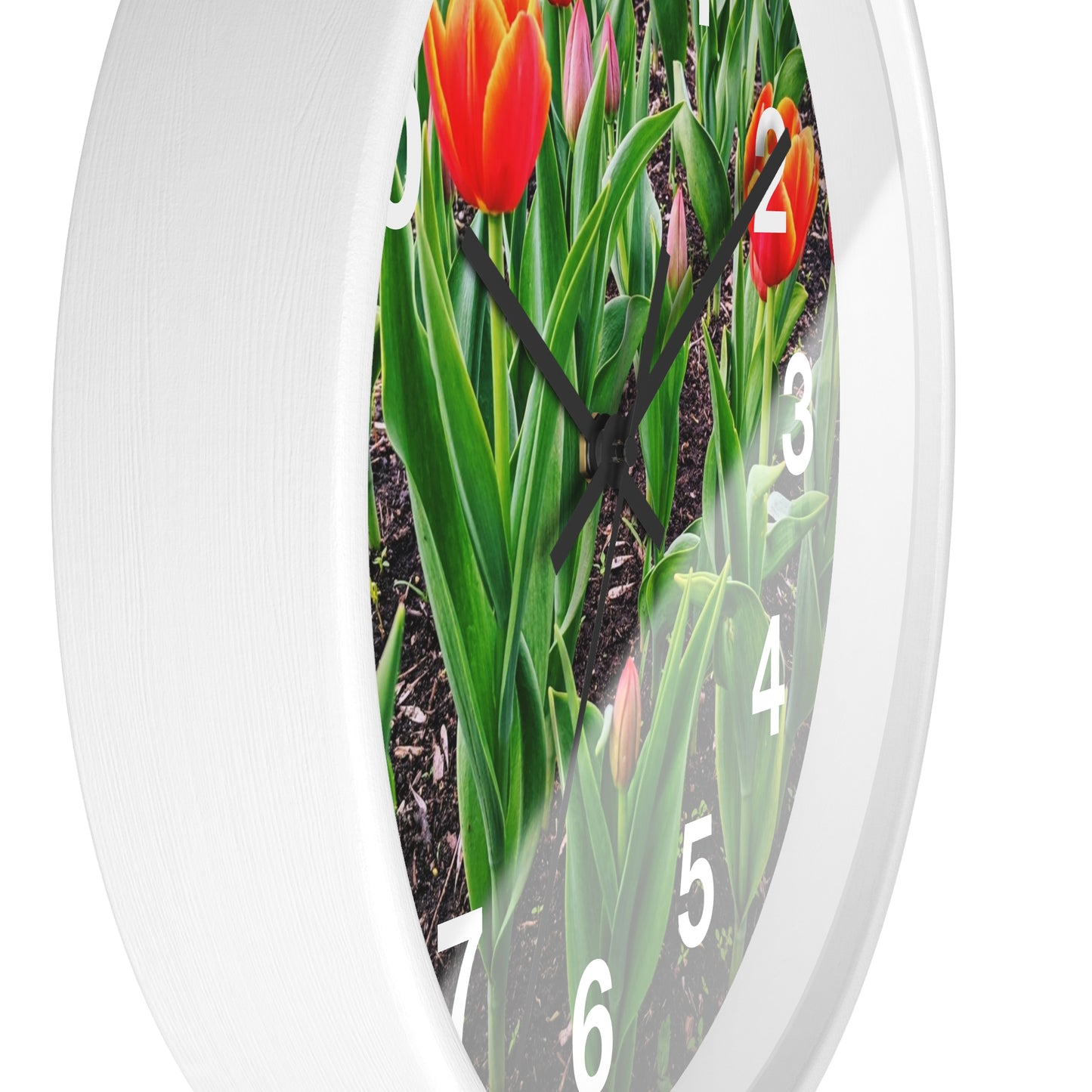 Red Tulips Wall Clock (SP Photography Collection)