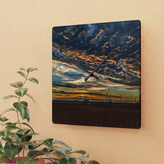 Sandy Skies Acrylic Wall Clock (SP Photagrapy Collection)