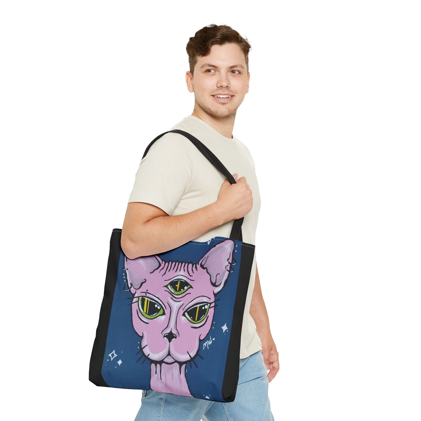 Madam Feline Tote Bag (Peculiar Paintings Collection) BLACK