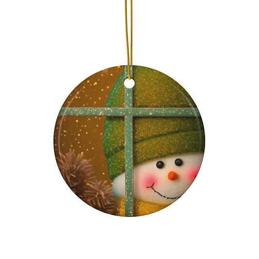 Peek A Boo Snowman Ornament (SP Photography Collection)